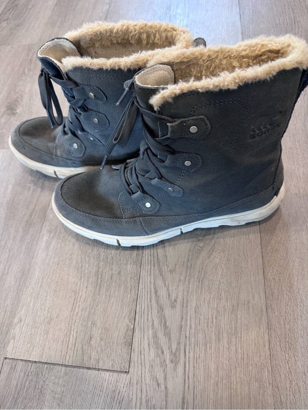 Sorel Women's Explorer Next Joan Waterproof Insulated Boot Grill/Fawn Size 10.5
